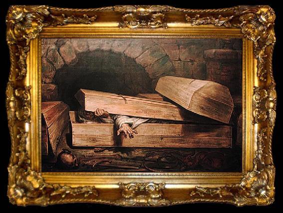 framed  Antoine Wiertz The Premature Burial, ta009-2